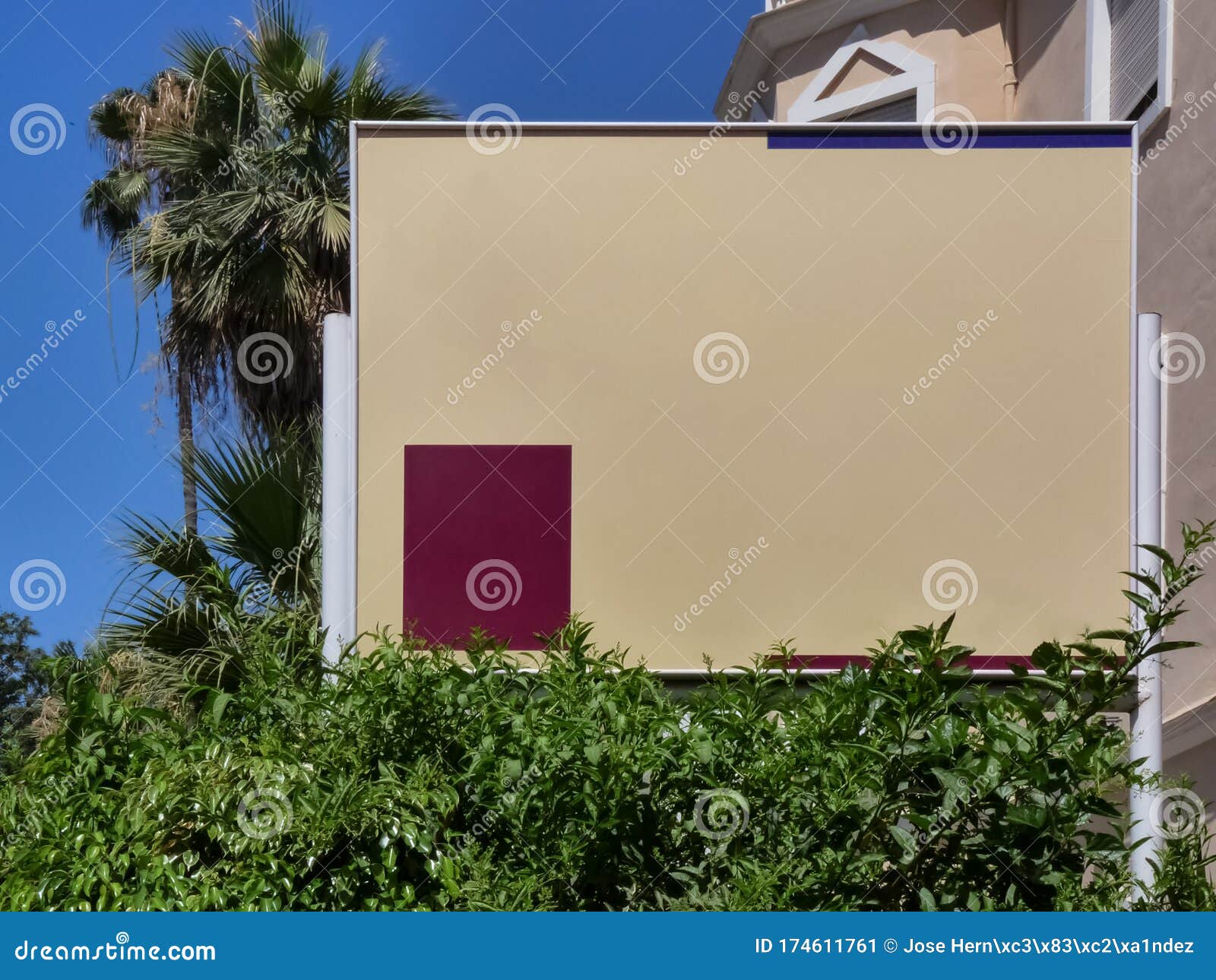 Blank hotel sign stock image. Image of building, architecture - 174611761