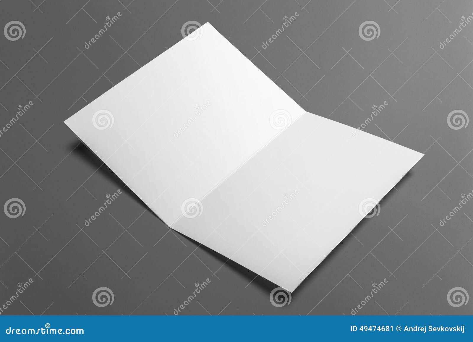 Blank Invitation Card Isolated on Grey Stock Image Image of