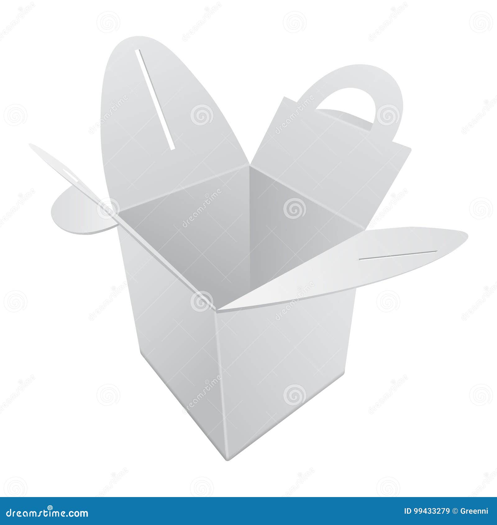 Download Blank Kraft Paper Gift Box Mockup. White Container With ...