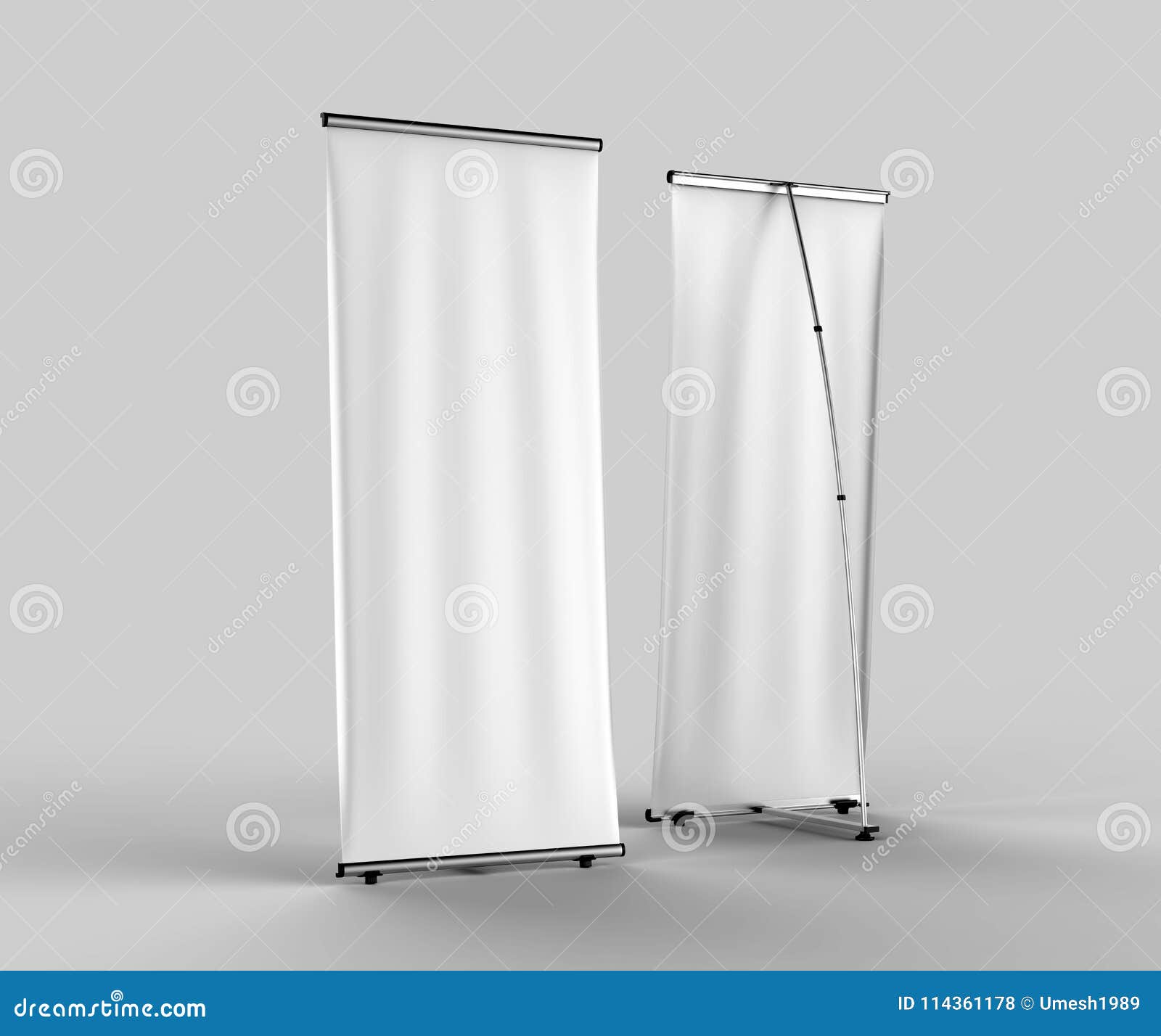 Blank L Stand Banner For Design Presentation 3d Render Illustration Stock Illustration Illustration Of Identity Background 114361178
