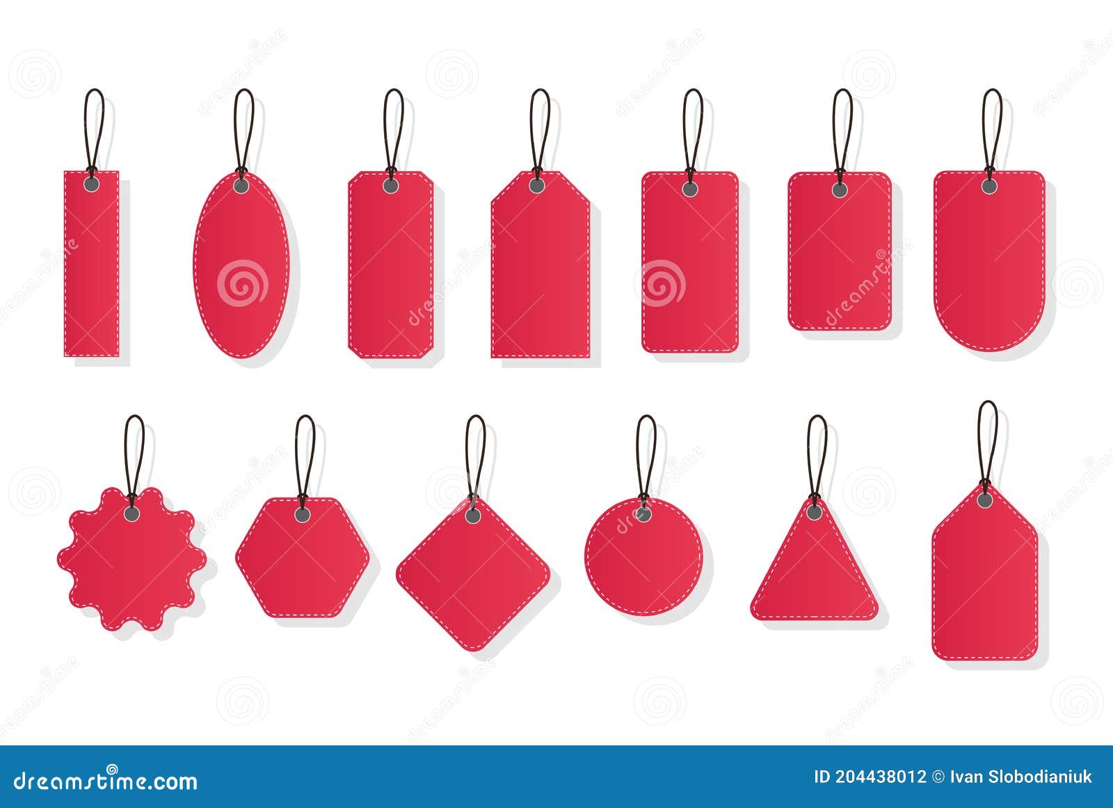 Templates Blank Coupon, Ticket, Label and Tag, Stock Vector