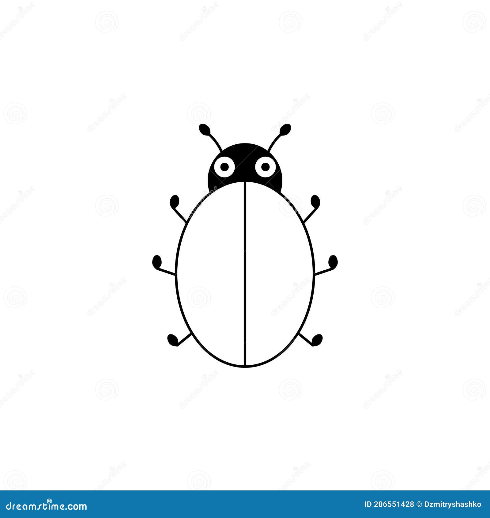 Blank Ladybird Outline Icon Stock Illustration - Illustration of Pertaining To Blank Ladybug Template