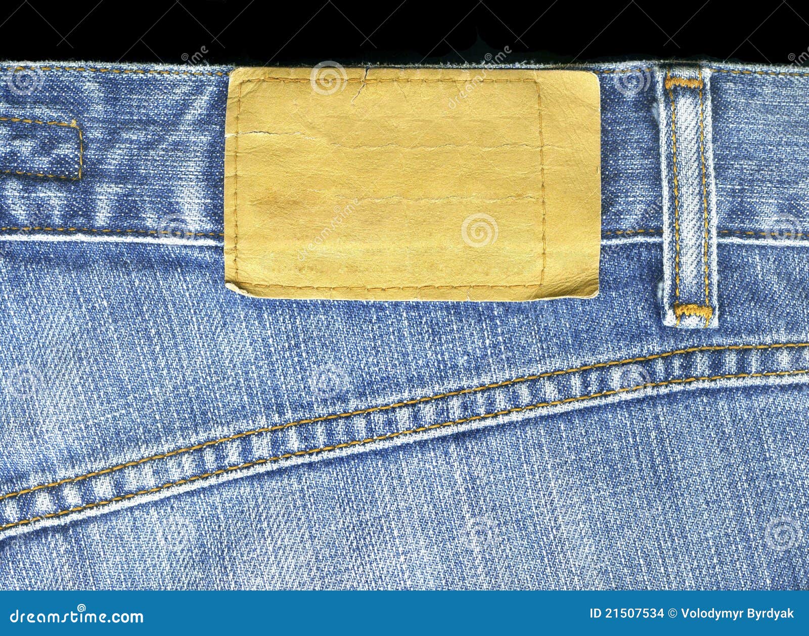 Blank Leather Jeans Label Sewed Stock Photo Image of clear, apparel