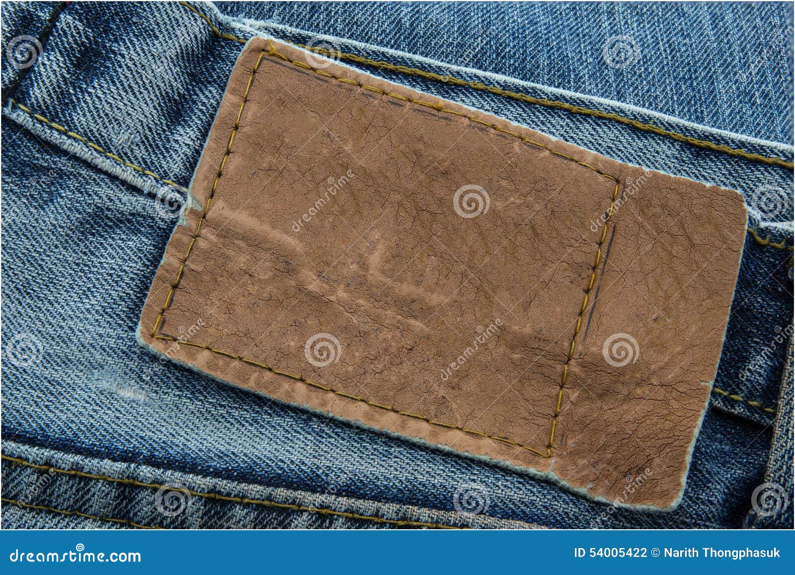 Blank leather jeans label stock photo. Image of backdrop - 54005422