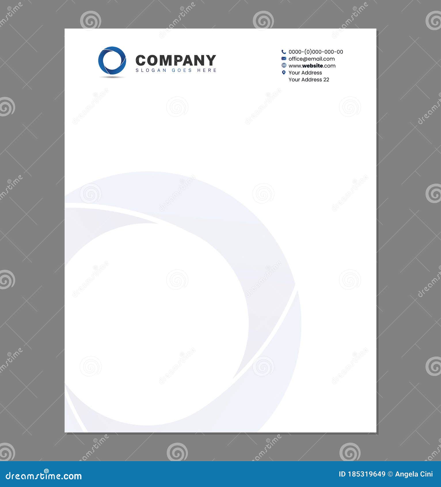 Blank Letterhead Template for Print Stock Vector - Illustration of