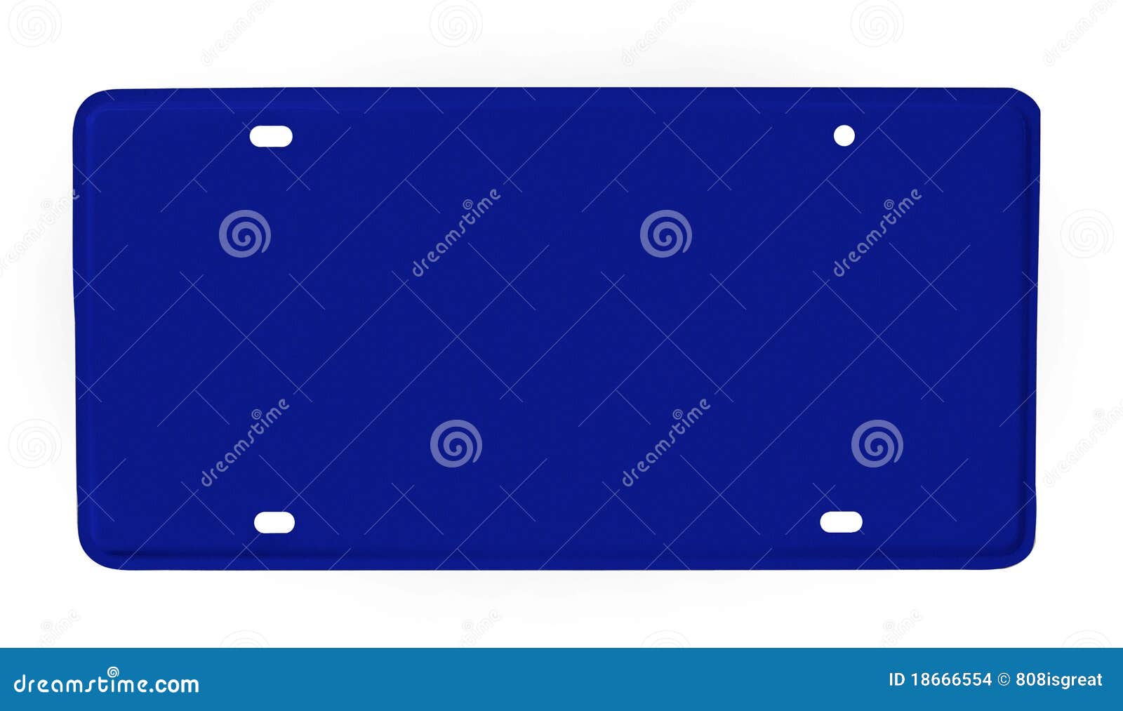 Blank license plate blue stock photo. Image of license 18666554