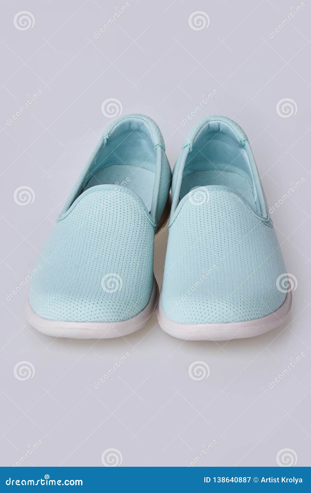 light blue slip ons