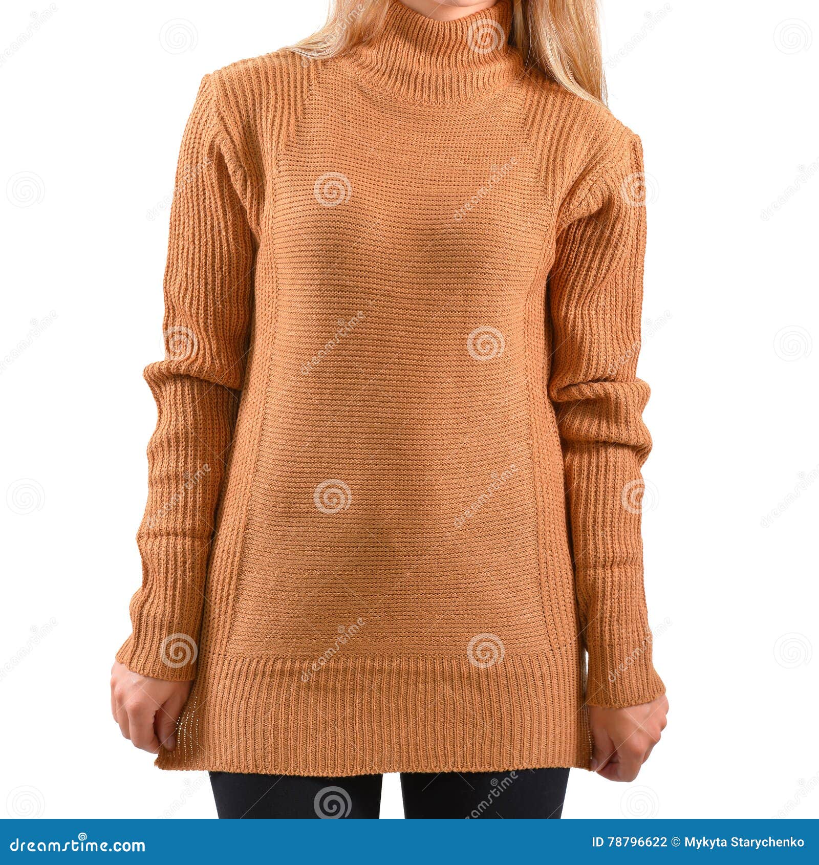 Download Blank Light Brown Pullover Mock Up Isolated. Female Wear ...
