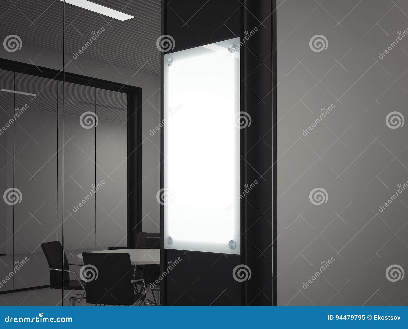 Blank Lighting Glass Plate. 3d Rendering Stock Image Image of metal