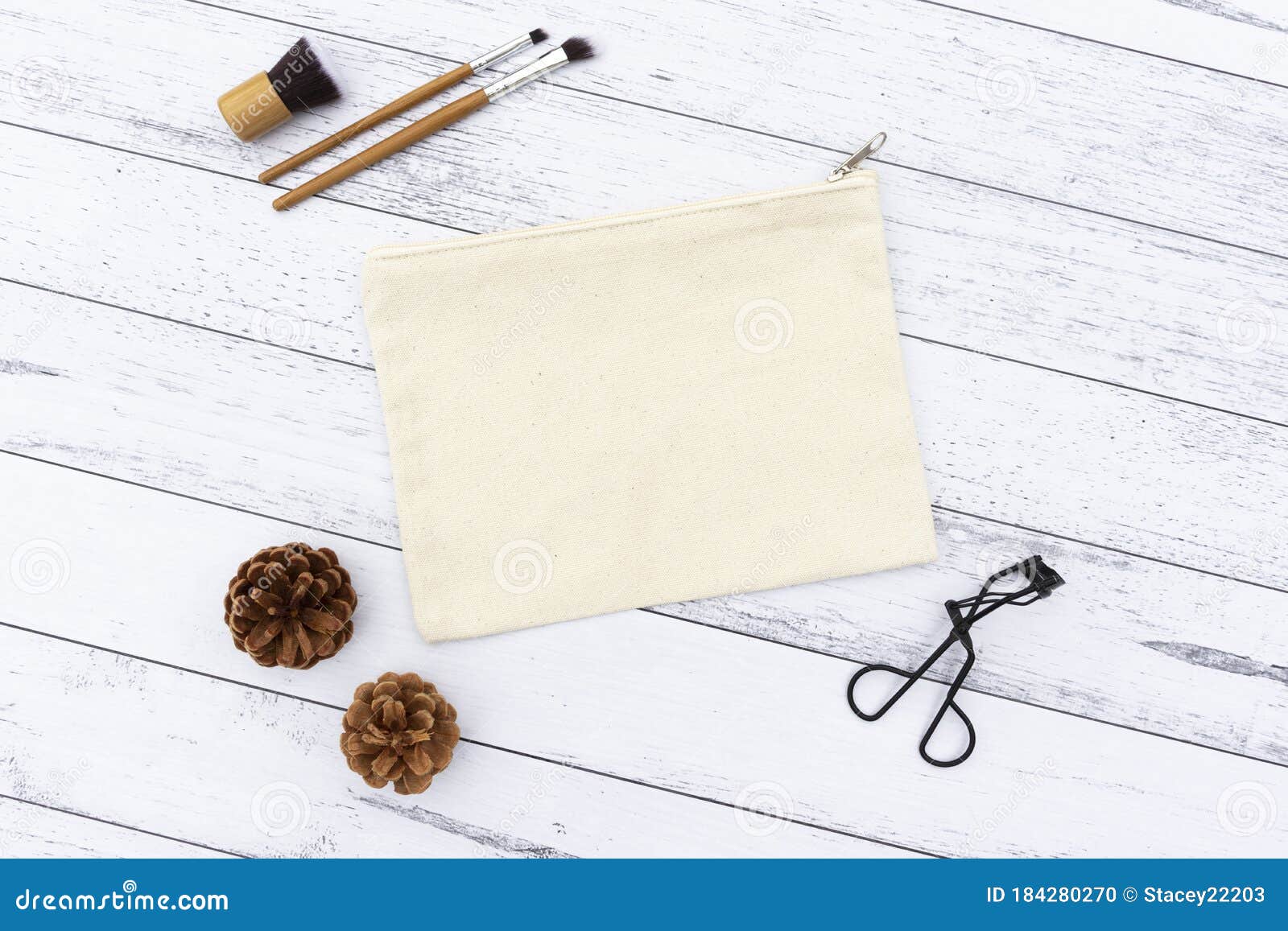 Download Blank Makeup Bag Mockup Flat Lay Stock Photo - Image of fall, mockup: 184280270