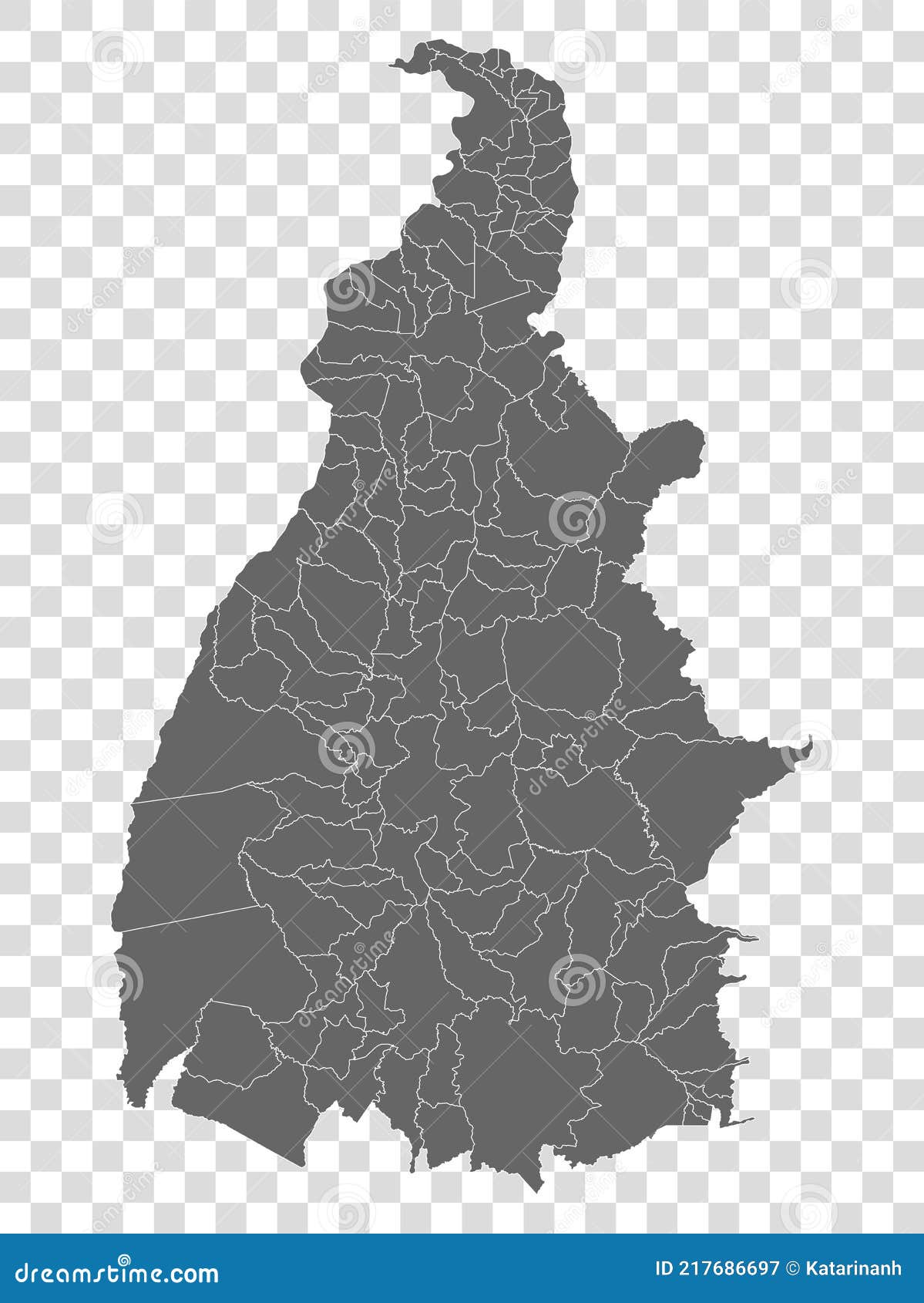 blank map tocantins of brazil. high quality map tocantins with municipalities on transparent background for your web site ,