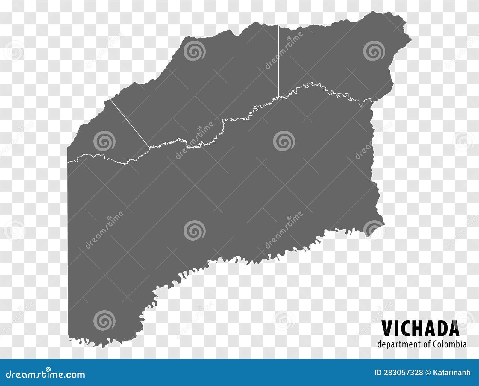 blank map vichada department of colombia. high quality map vichada with municipalities on transparent background