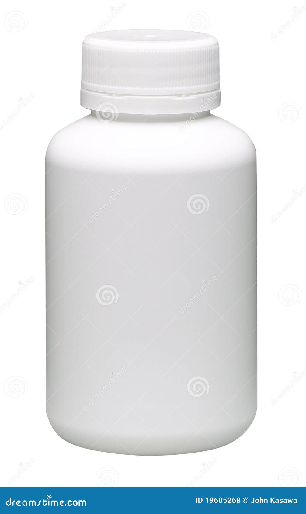 Blank Medicine Bottle. White Plastic Medical Containers For Medicines