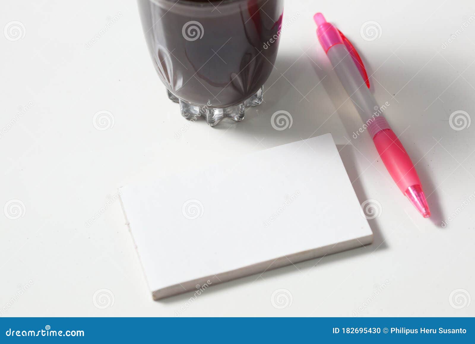 blank memopad on white background with negative space