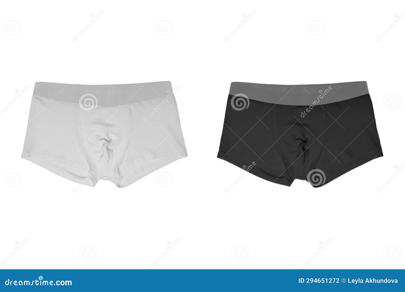 Blank Men S Underwear Mockup Isolated on White Background. Stock  Illustration - Illustration of apparel, background: 294651272