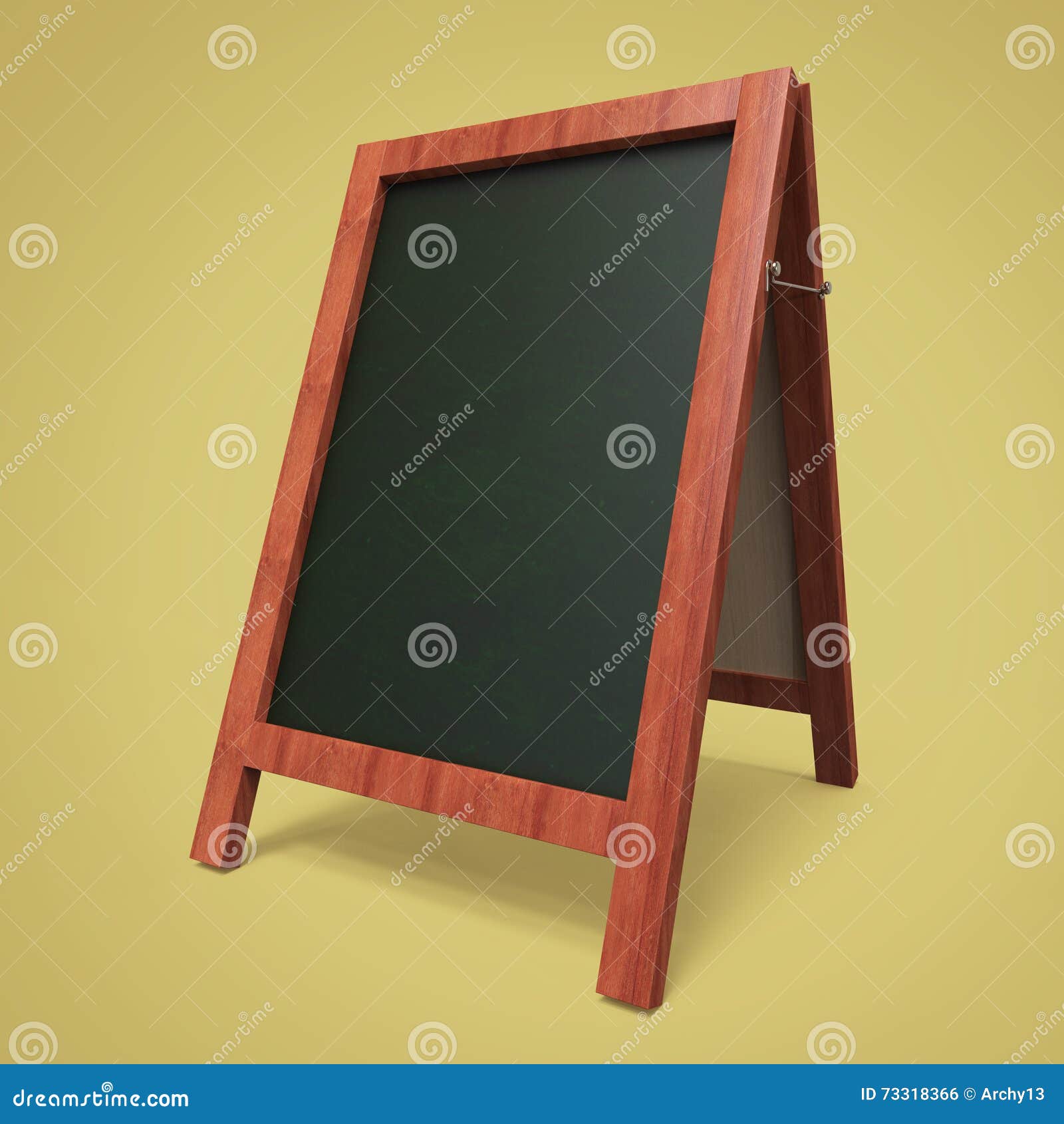 blank menu advertisement chalkboard blackboard outdoor display render d 73318366