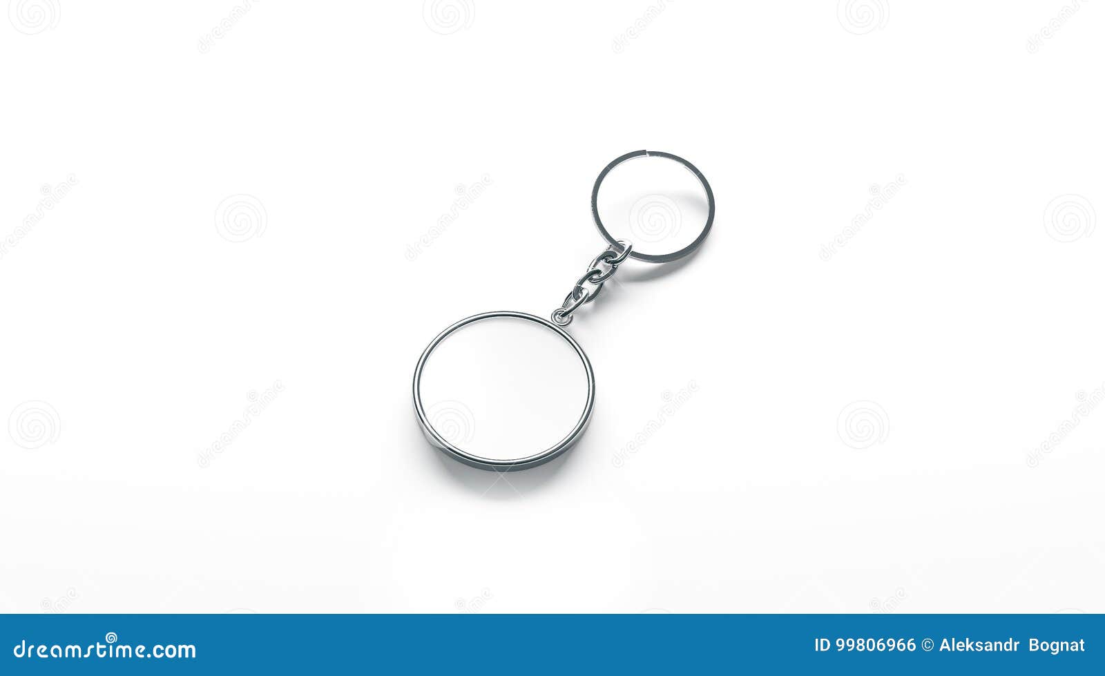 Download Blank Metal Round White Key Chain Mock Up Side View Stock Photo Image Of Keyring Blank 99806966