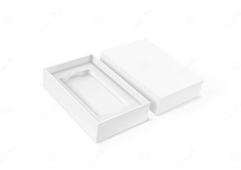 Blank Mobile Box Packaging for Branding Template Stock Illustration Illustration of blank