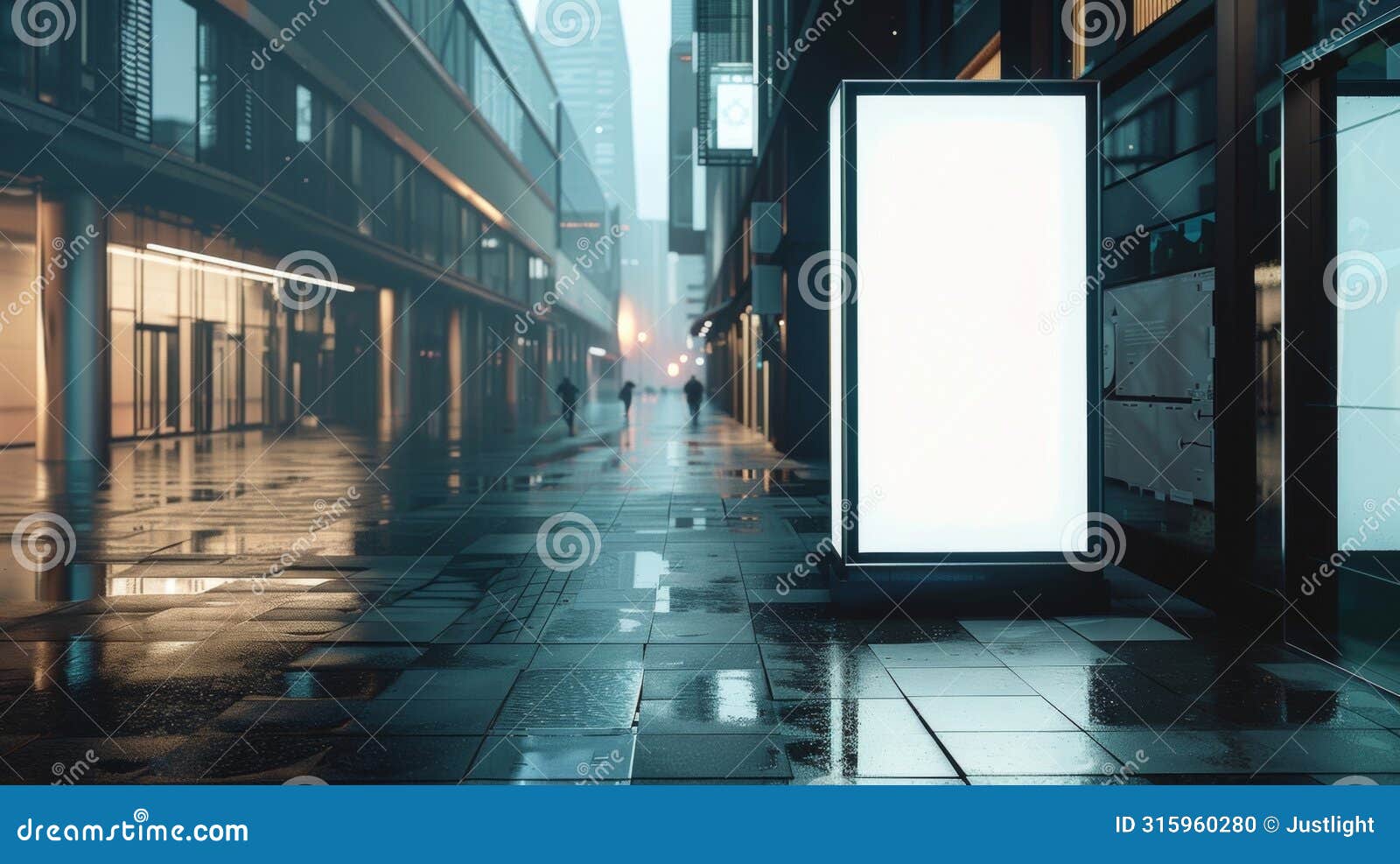blank mockup of a modern digital sign with customizable graphics.