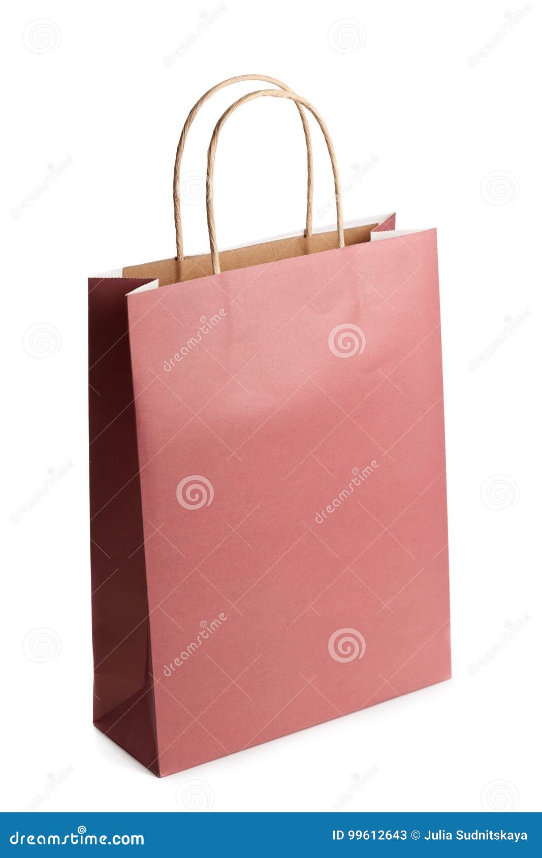 Download Blank Mockup Of Shopping Bag From Recycle Paper Isolated ...