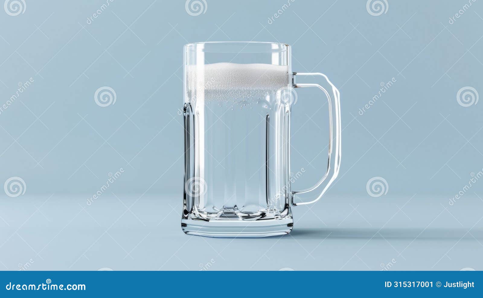 blank mockup of a thick heavyduty beer mug made of durable plastic ideal for parties and events.