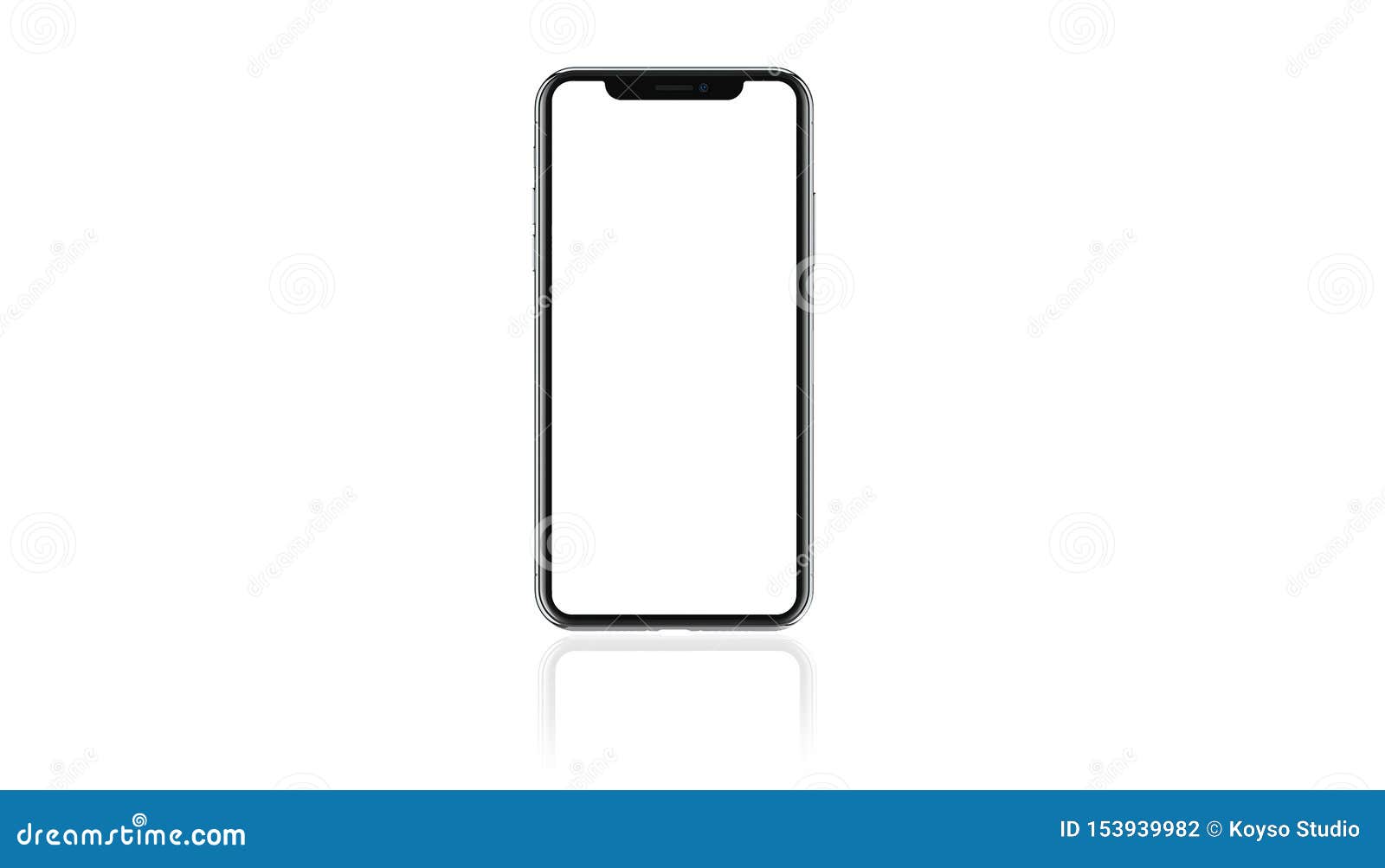 blank modern mobile phone  on white background
