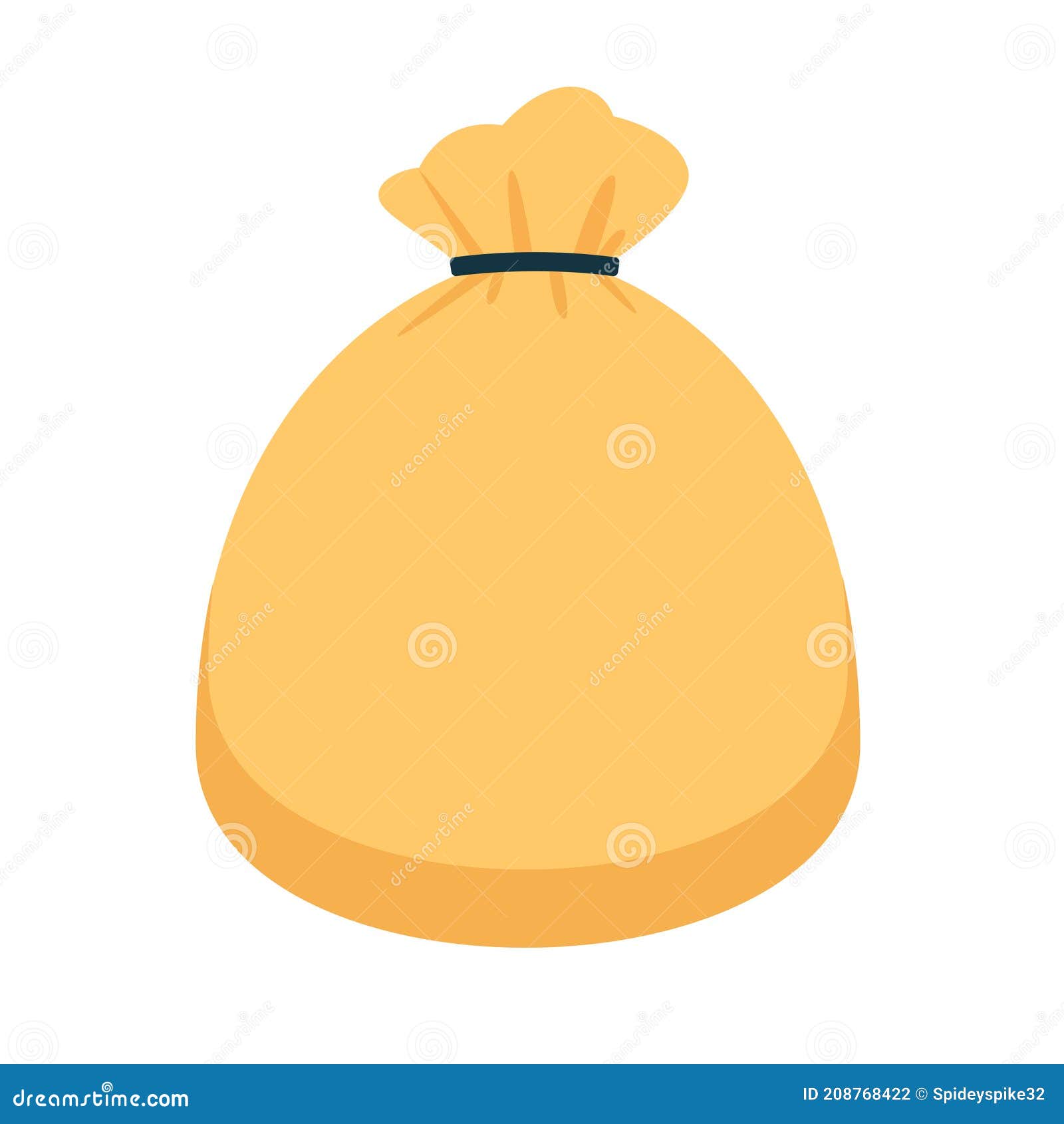 The Blank Money Bag. Isolated Vector Illustration Stock Illustration