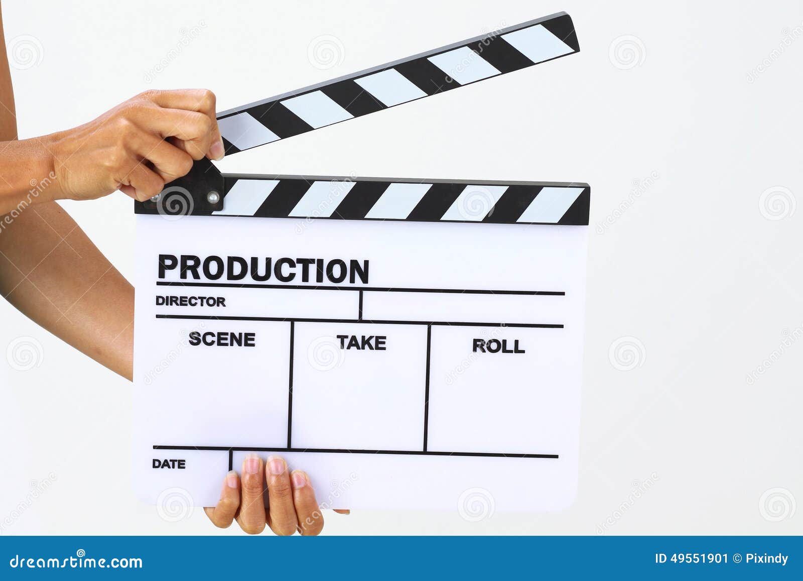 Blank movie clapper board stock image. Image of camera 49551901