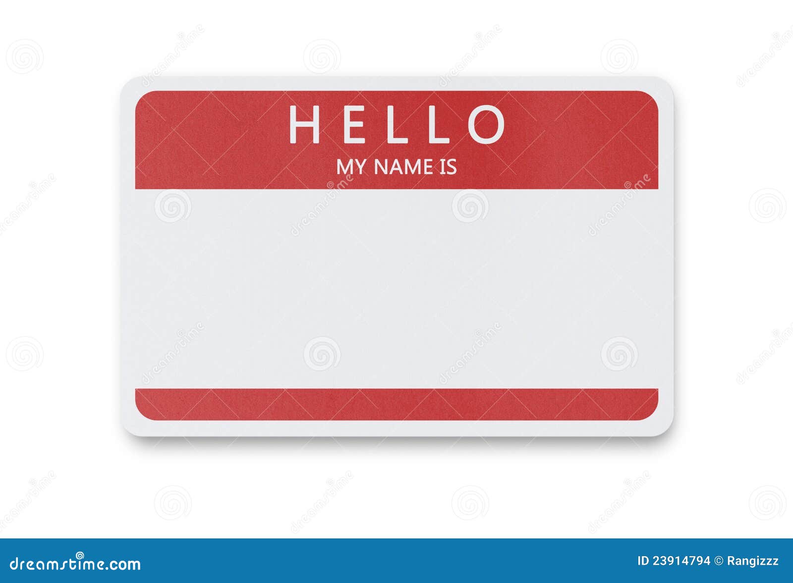 blank name tag with copy space