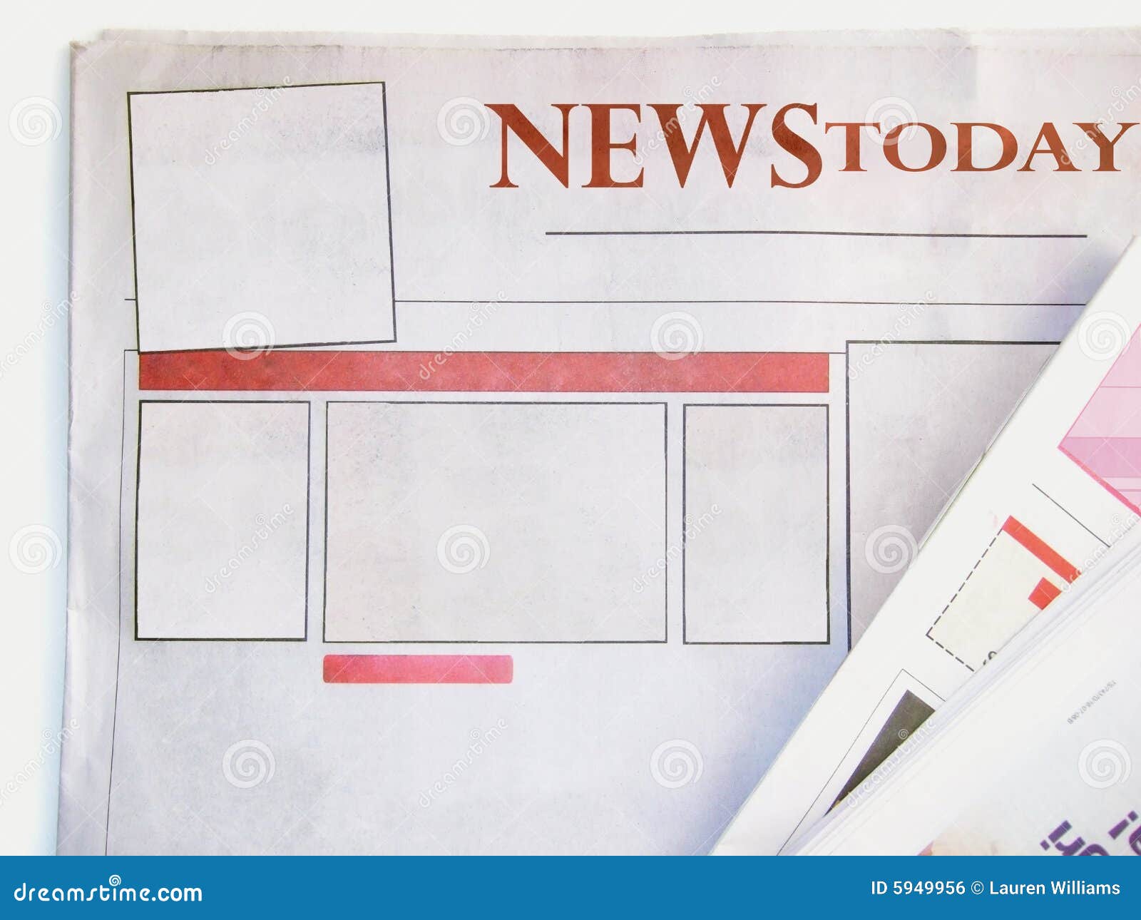 Blank newspaper stock photo. Image of journalism, open 5949956