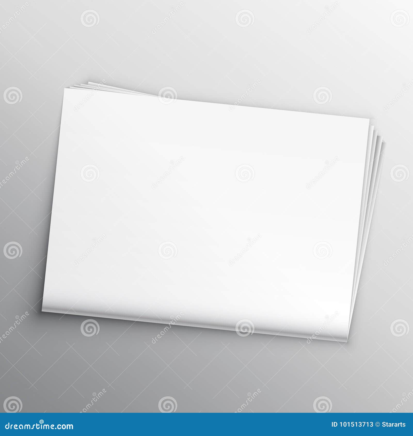 Blank Newspaper Mockup Design Template Stock Vector - Illustration of