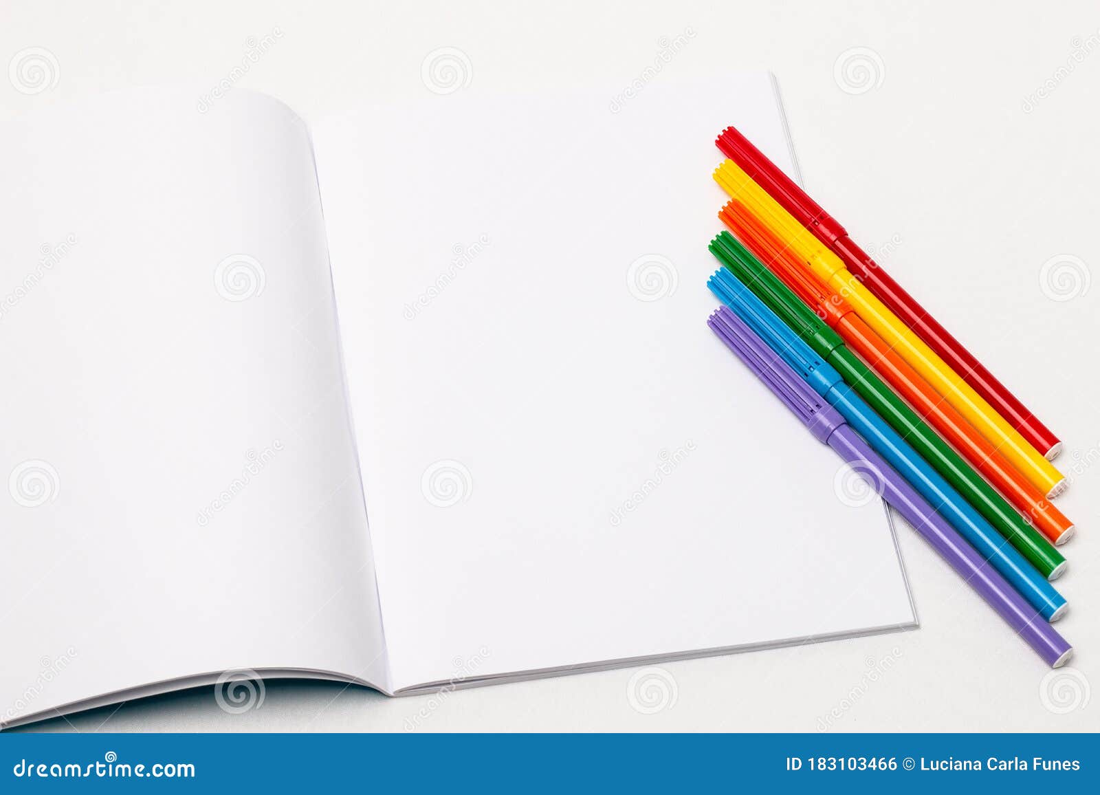 markers form the lgbt insignia on white paper
