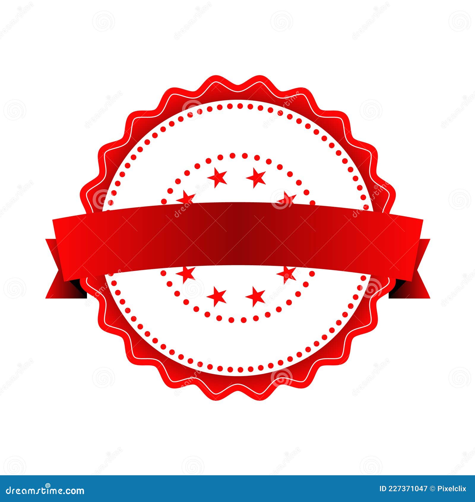 Blank Official Seal Grunge Red Rubber Stamp Template Stock Illustration