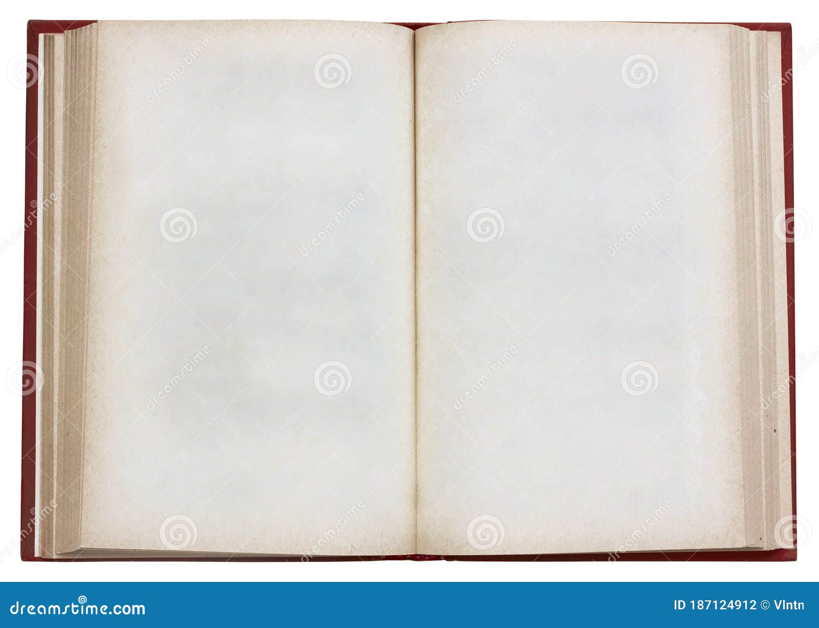 Open book with blank pages. Template of empty book isolated on white  background. ( Clipping path ) Stock Photo