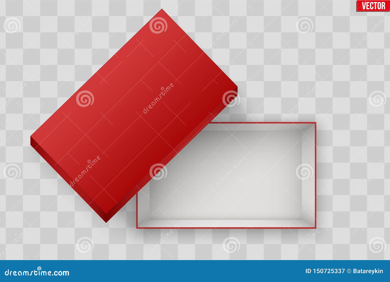 Download Blank of Open Red Shoe Box stock vector. Illustration of ...