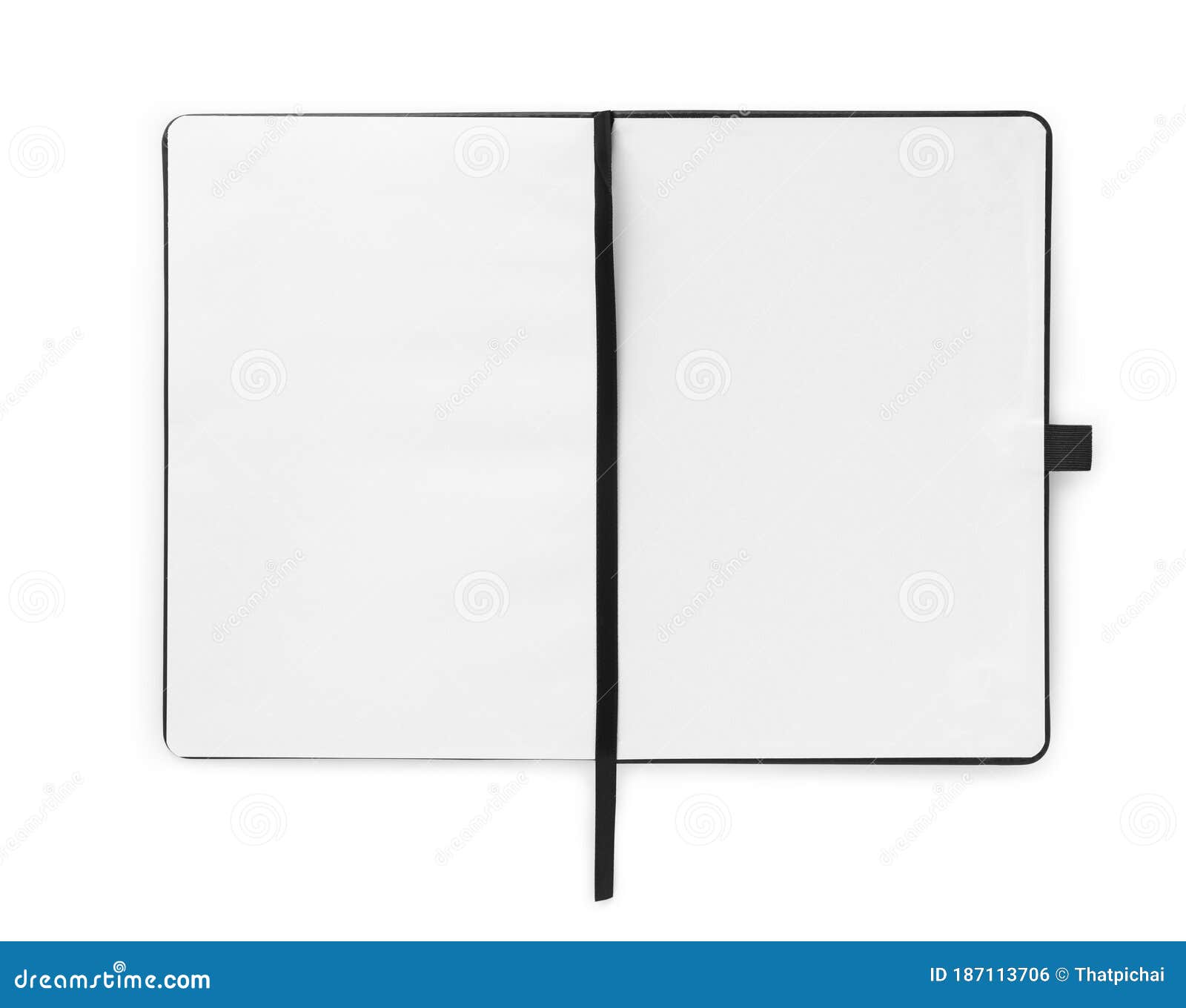 Download Blank Opened Notebook Mockup Isolated On White Background Stock Photo Image Of Mockup Sheet 187113706