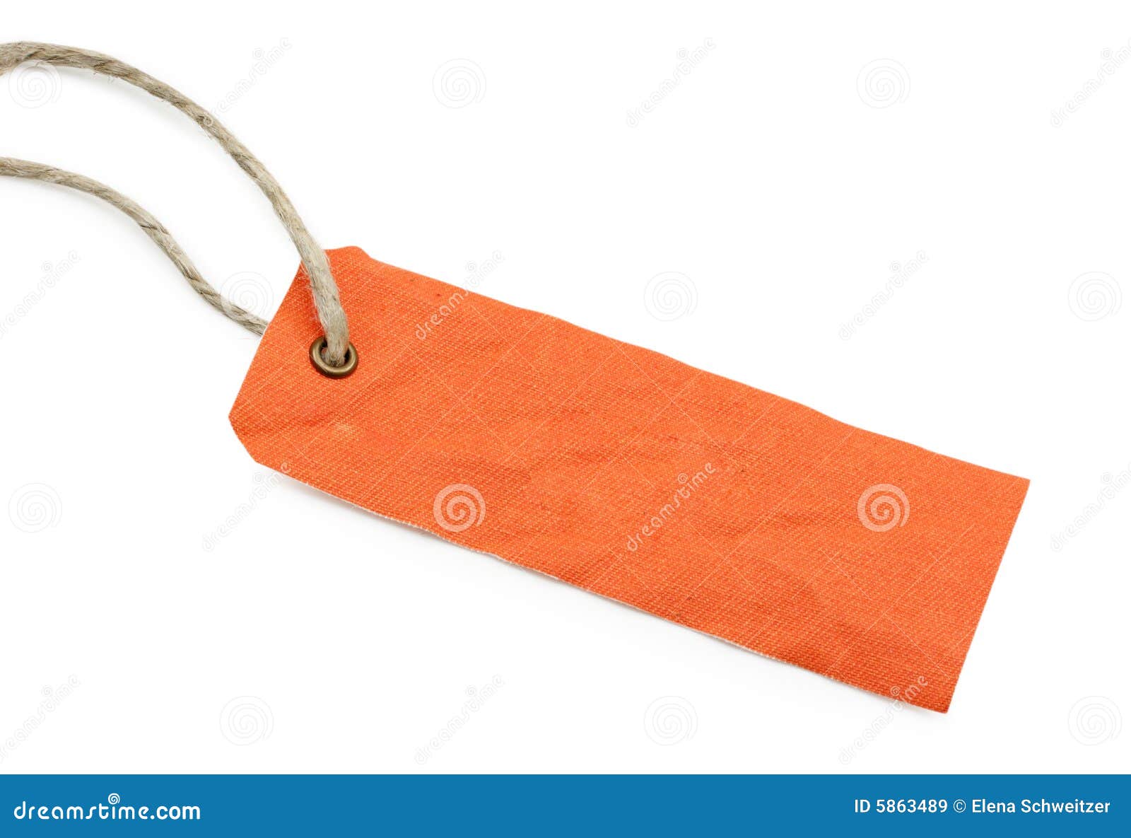 Blank orange tag stock image. Image of background, isolated 5863489