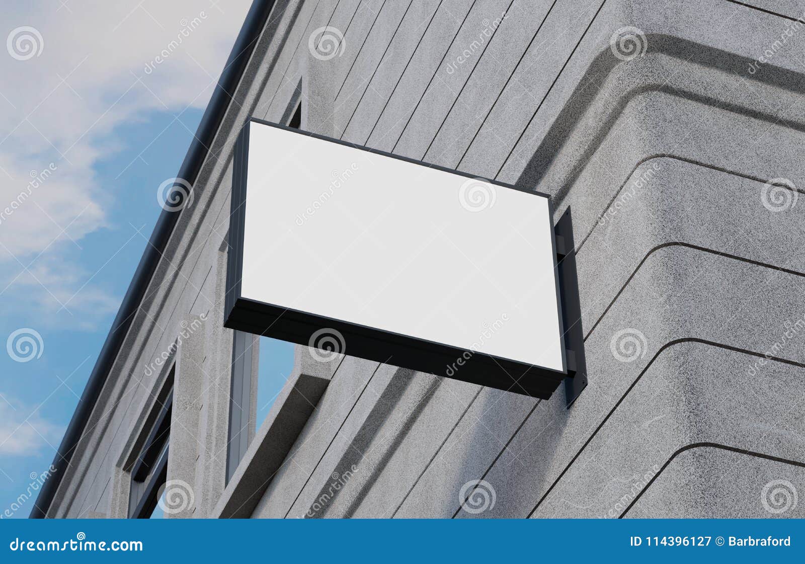 Download Blank Outdoor Signage Signboard Mockup Sign 3d Rendering Stock Illustration Illustration Of Street Business 114396127