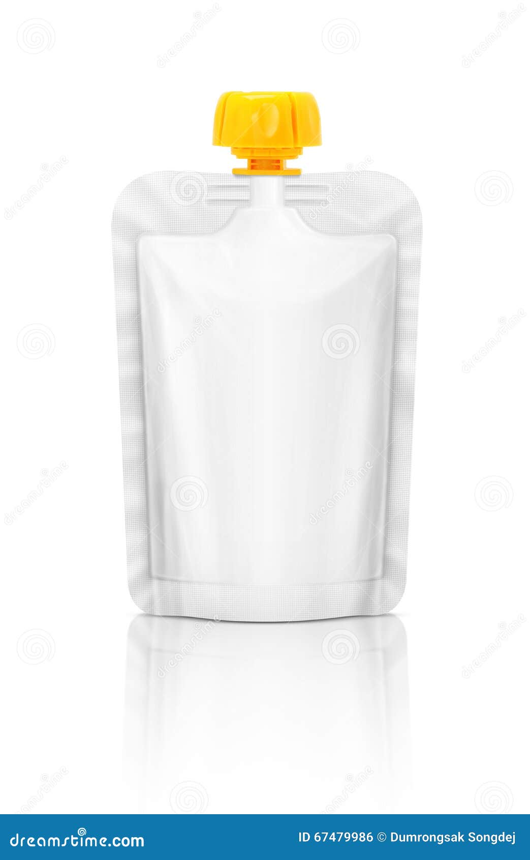 blank packaging squeeze pouch  on white background