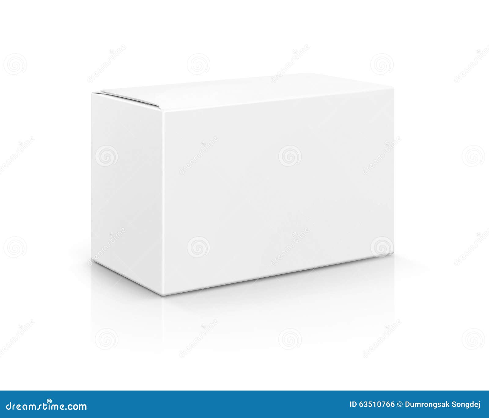 blank packaging white cardboard box  on white background