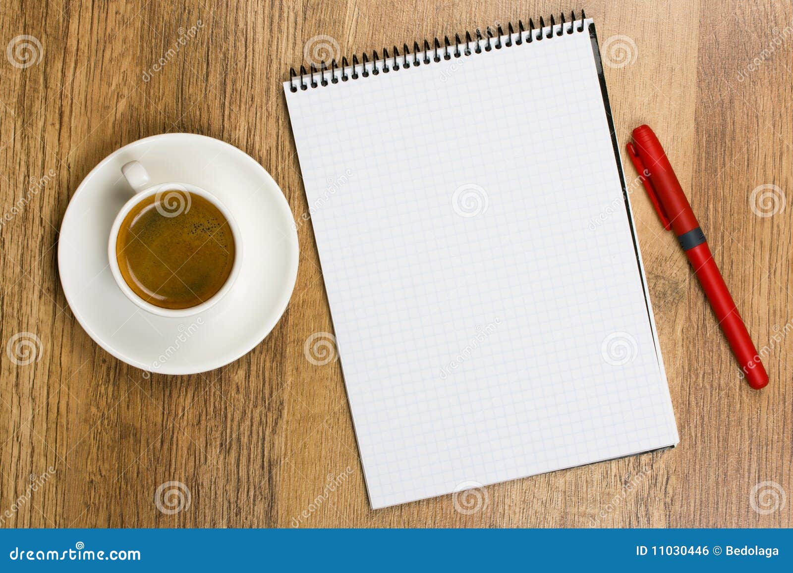 Blank Pad of Paper stock photo. Image of table, wood 11030446