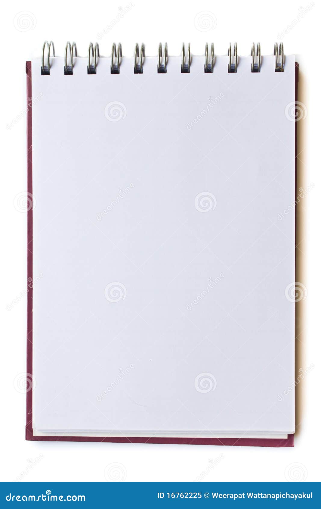 Opened notebook / sketchbook with one blank page paper and pencil - a  Royalty Free Stock Photo from Photocase