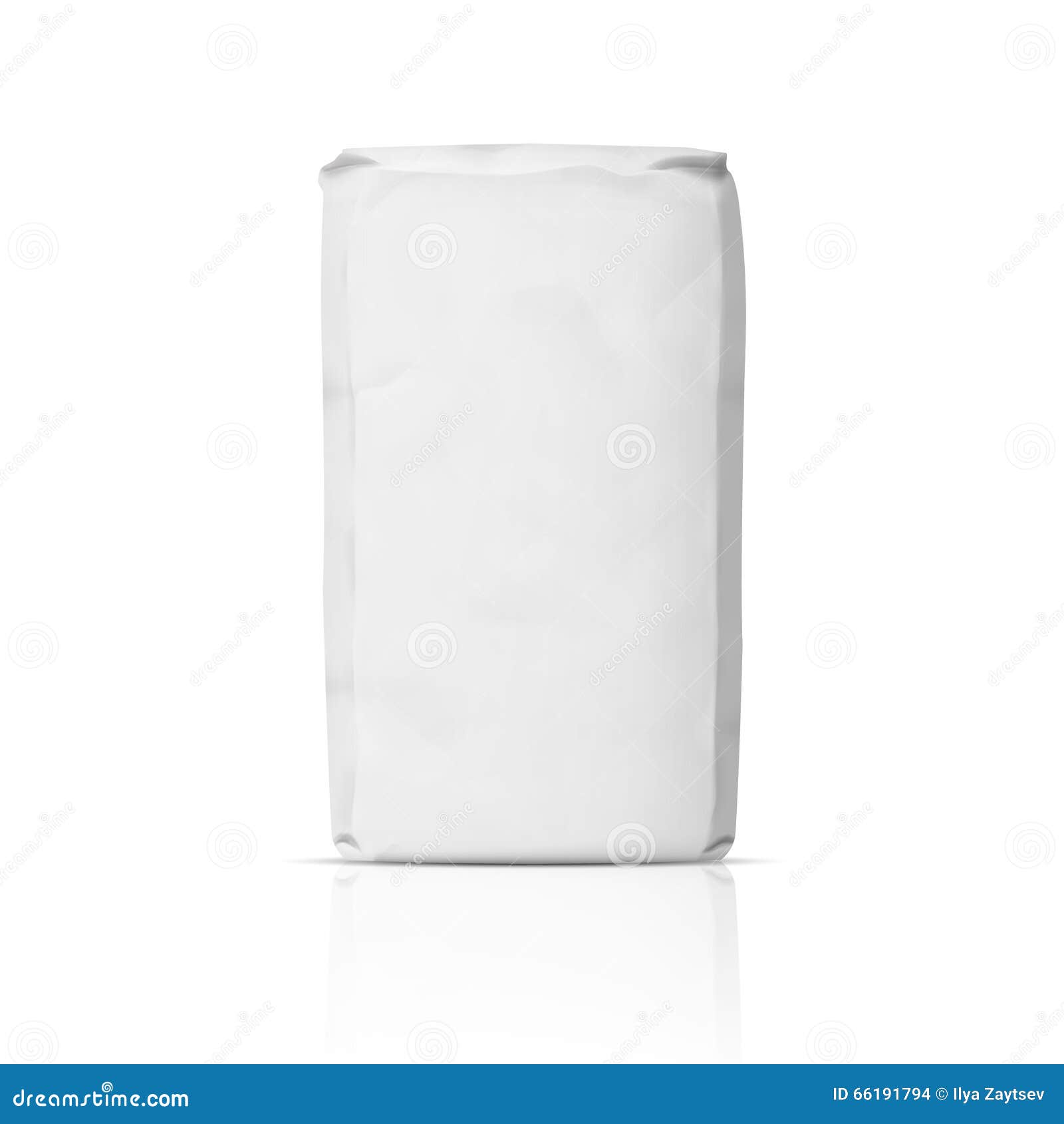 Download Blank paper flour bag. stock vector. Illustration of blank - 66191794