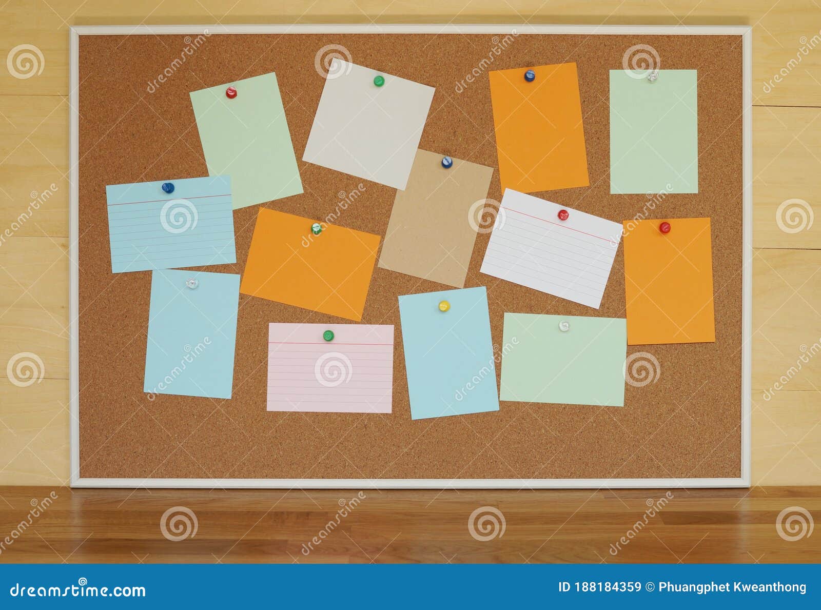Sticky Blank Note Stick on Corkboard. Stock Image Image of sign