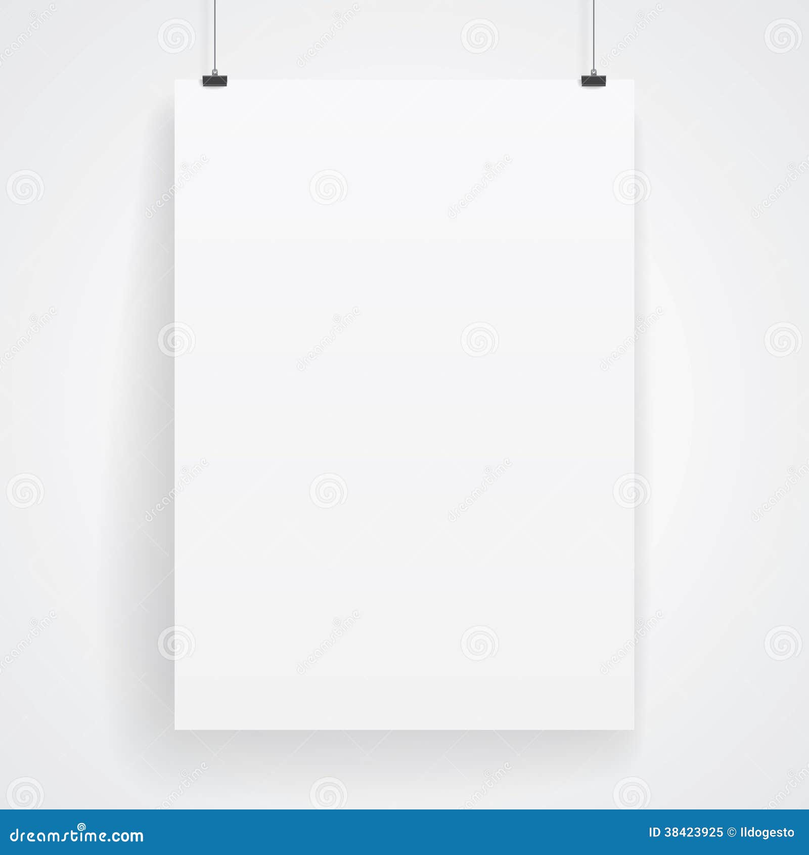 Blank paper poster stock vector. Illustration of portfolio 38423925