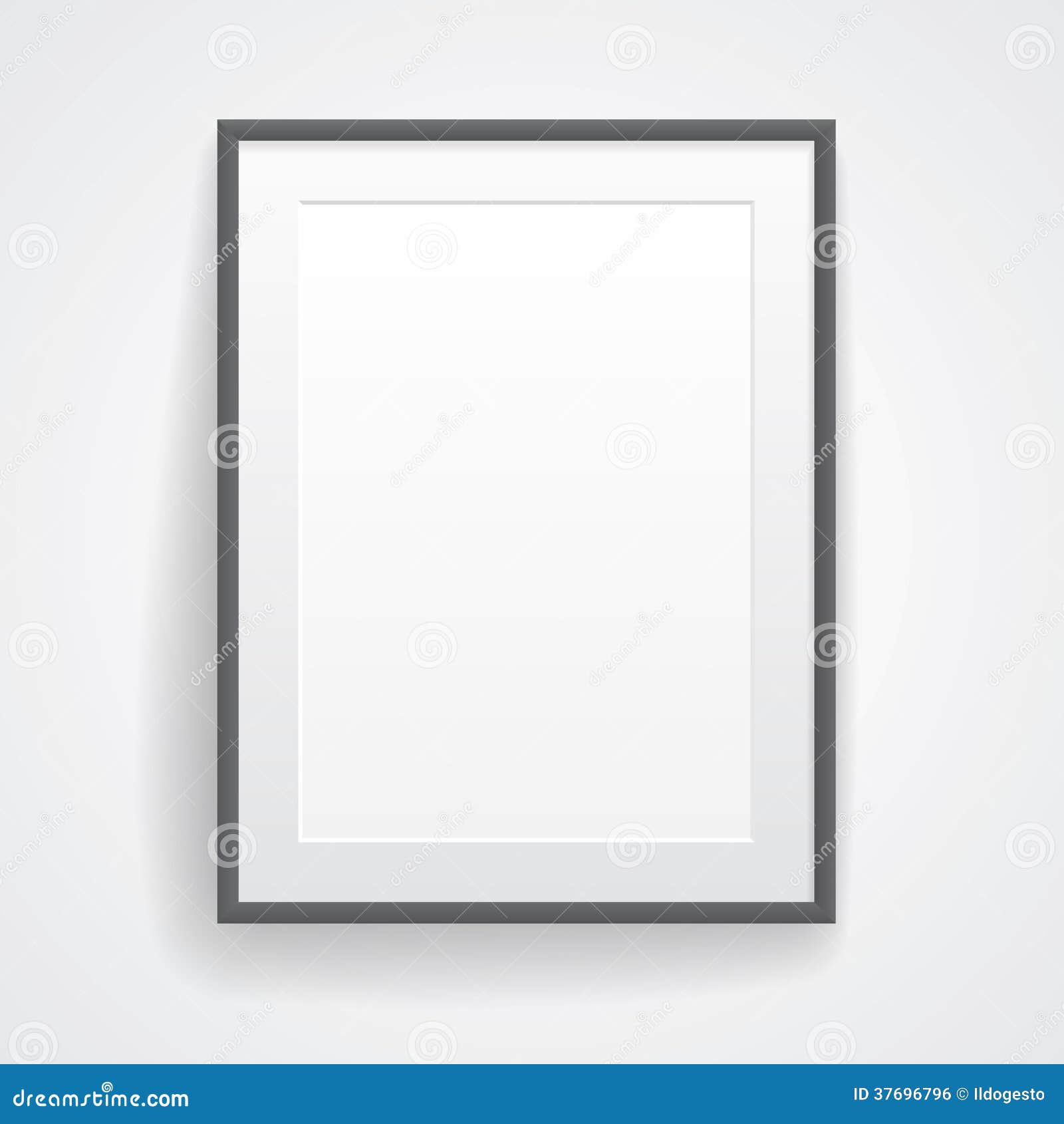 Paper Poster. White Blanks Sheets Hanging On Wall. Three Posters