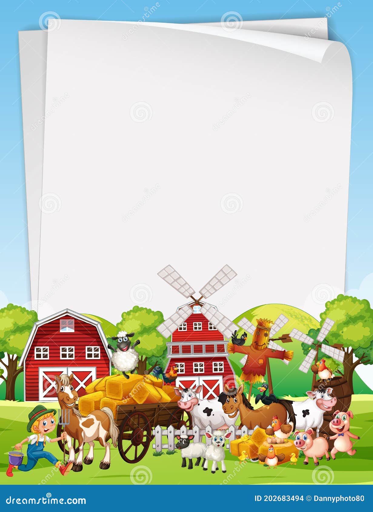 Blank Paper Template with Animal Farm Set Theme on Farn Background Stock Vector - Illustration of isolated, fauna: 202683494 Blank Paper Template with Animal Farm Set Theme on Farn Background Stock Vector - Illustration of isolated, fauna: 202683494