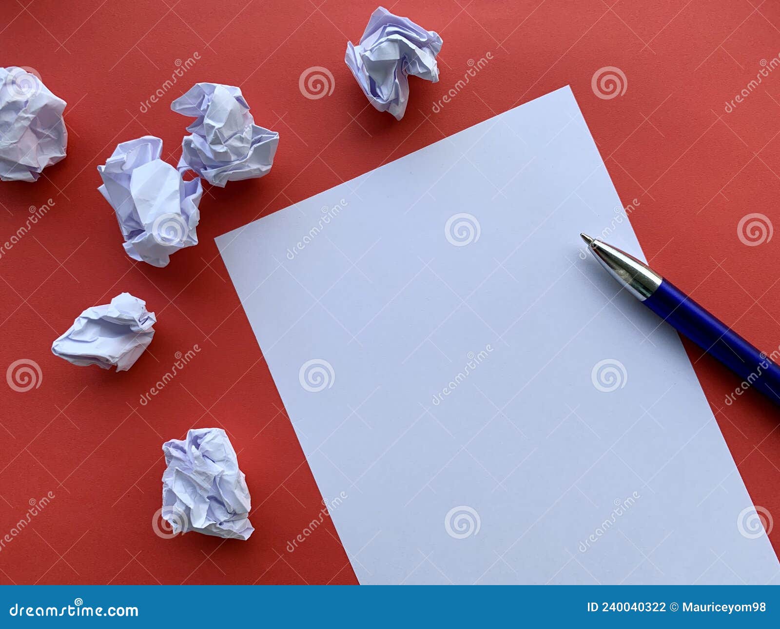 Blank Paper Waiting for Idea. Office Concept Stock Photo Image of