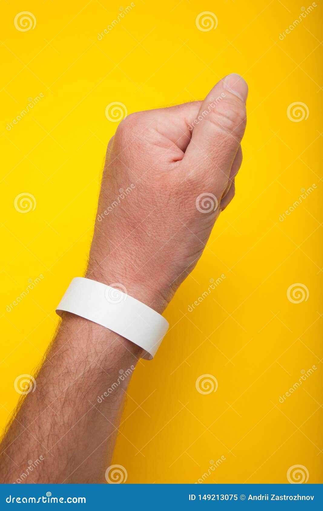 Download Blank Paper Wristband Mock Up On Arm Stock Image - Image of design, paper: 149213075