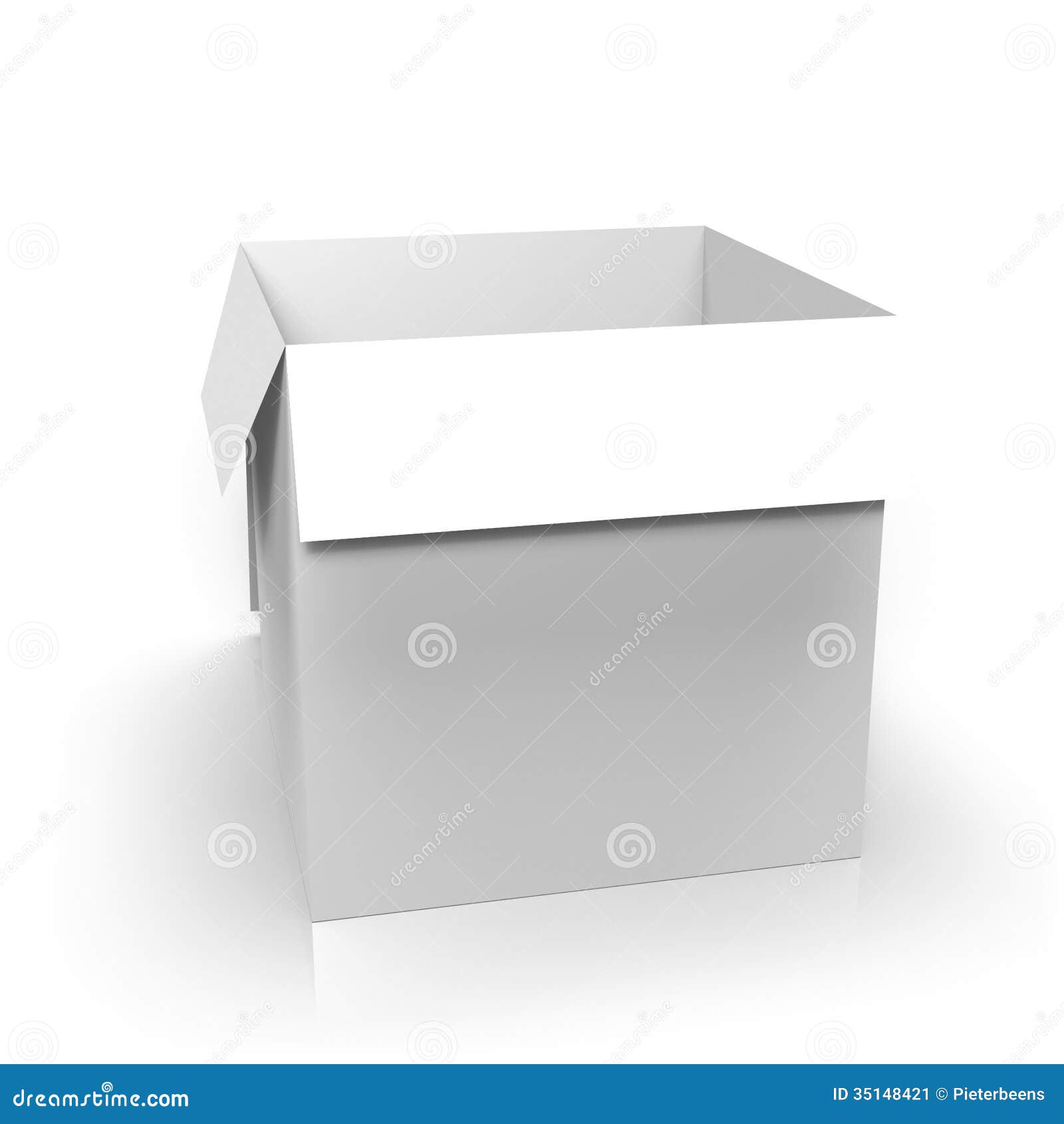 blank paperbox for use as a template